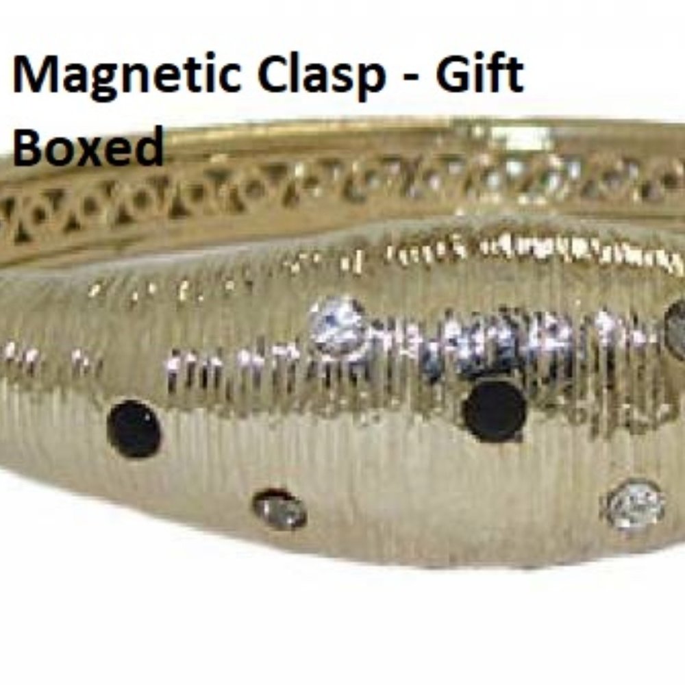 Bangle mate brushed yellow gold plate NWT